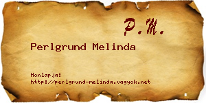 Perlgrund Melinda névjegykártya